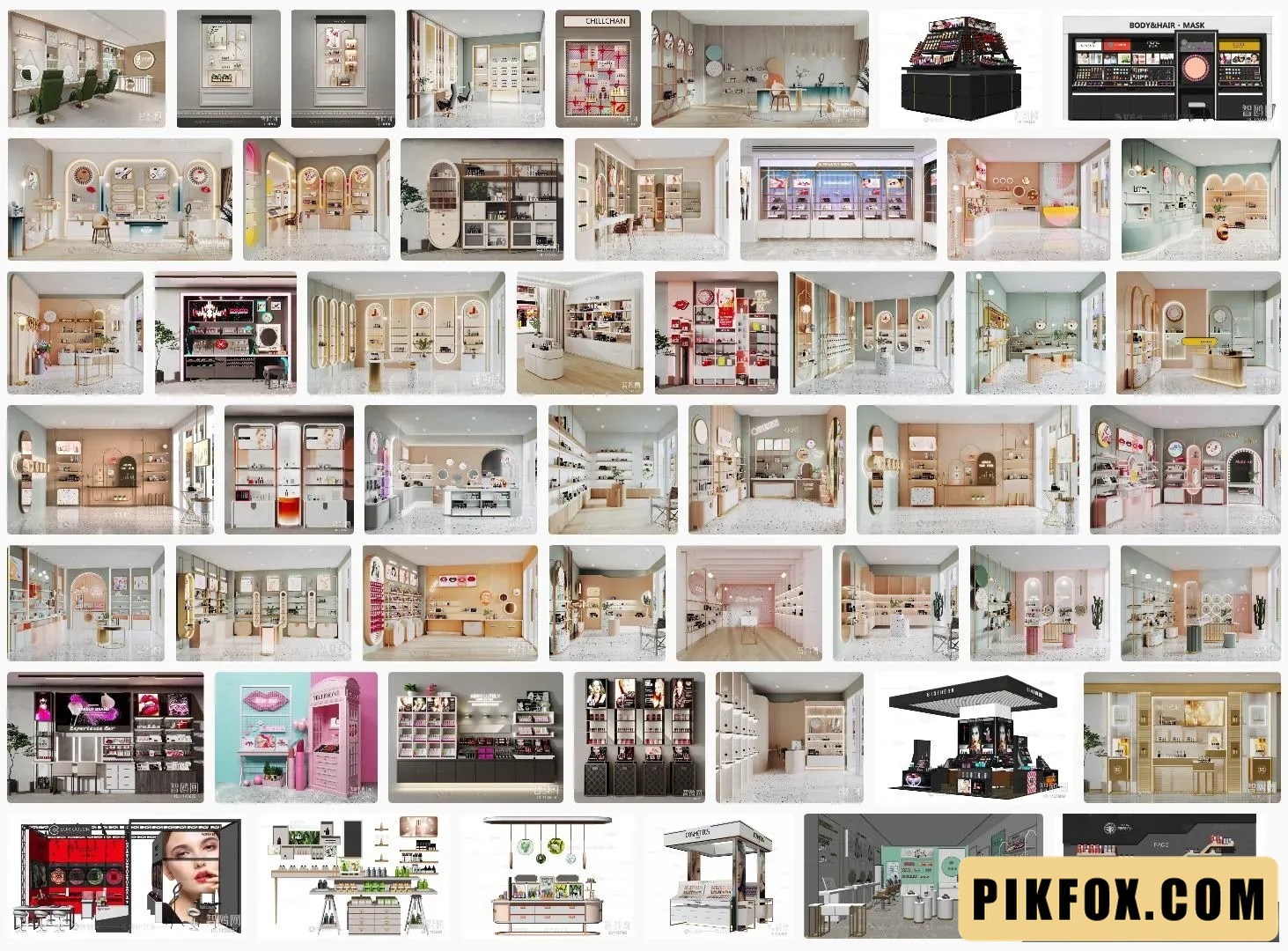 51+ Shop mỹ phẩm SketchUp