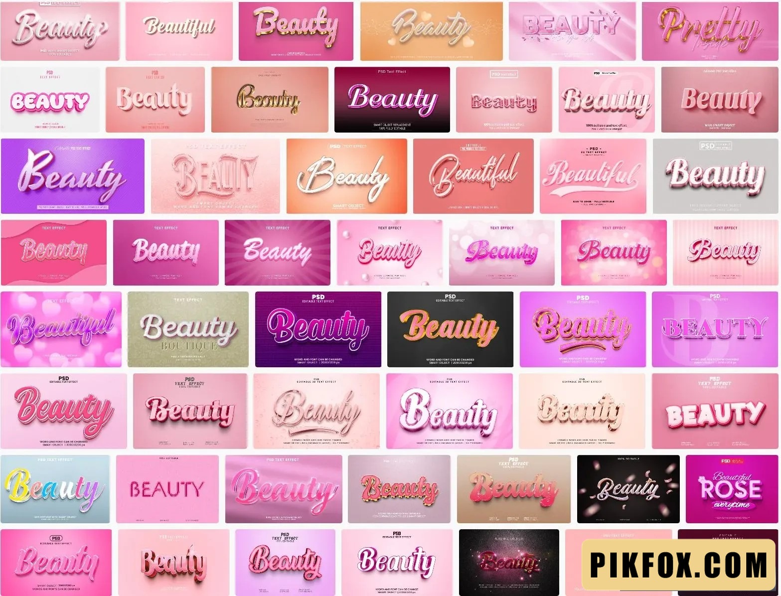 52+ Hiệu ứng chữ Beauty