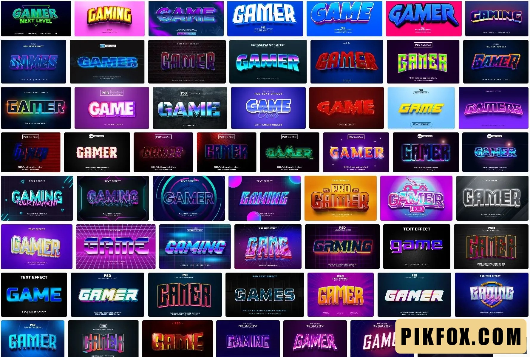 58+ Hiệu ứng chữ Gamer