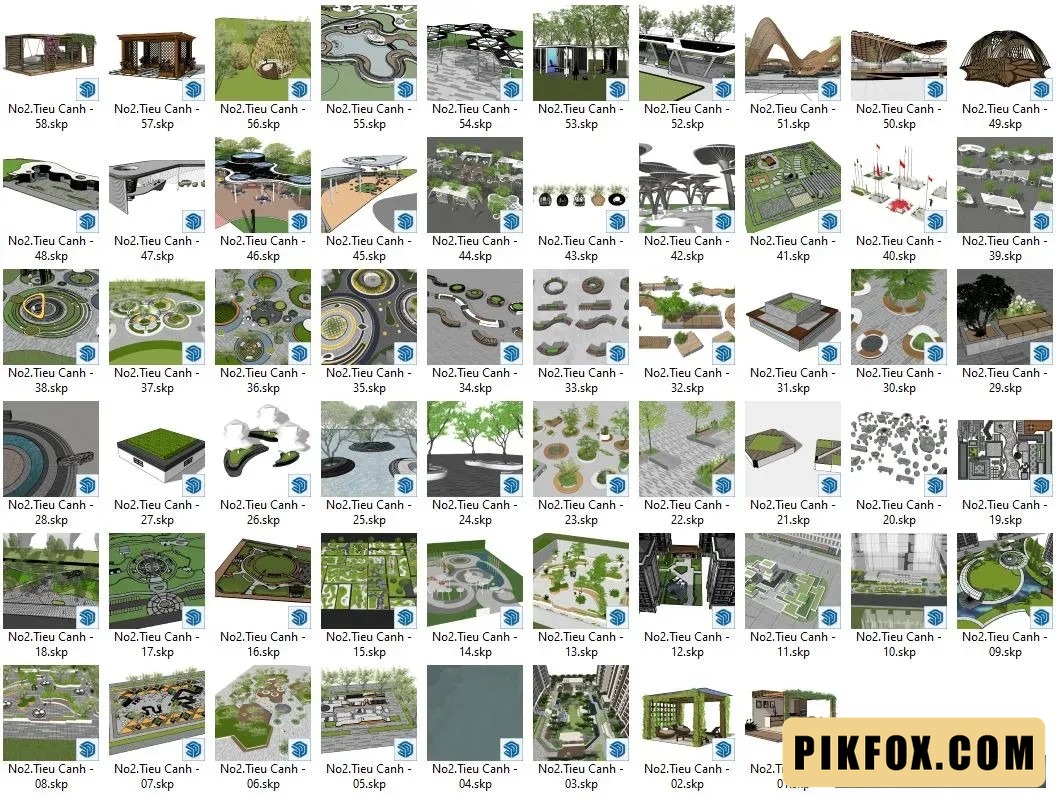 58+ Tiểu cảnh SketchUp