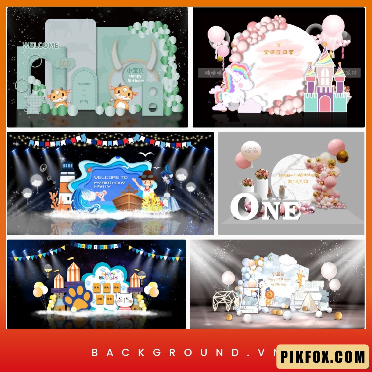 6+ Backdrop sinh nhật