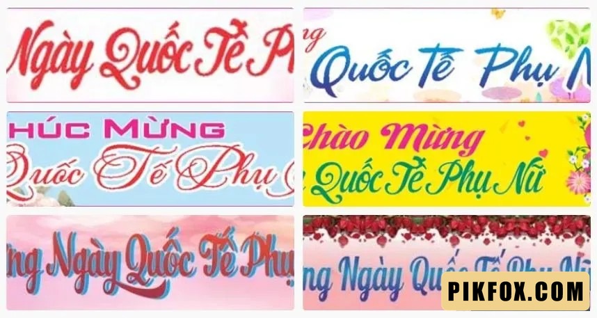 6+ Băng rôn chào mừng ngày 8-3