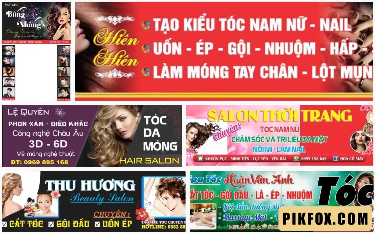 6+ Biển hiệu cắt tóc nữ
