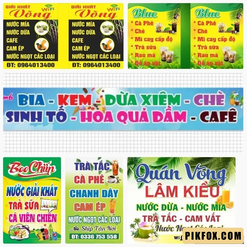 6+ Biển quảng cáo bán nước giải khát