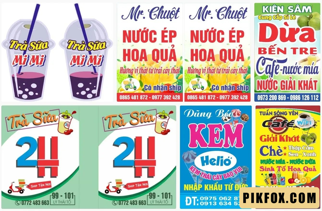6+ Biển vẫy quán trà sữa đẹp