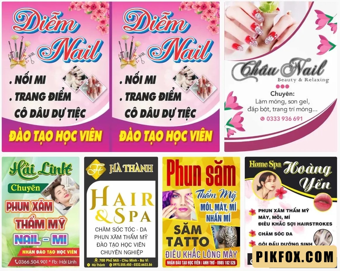 6+ biển vẫy quảng cáo phun xăm