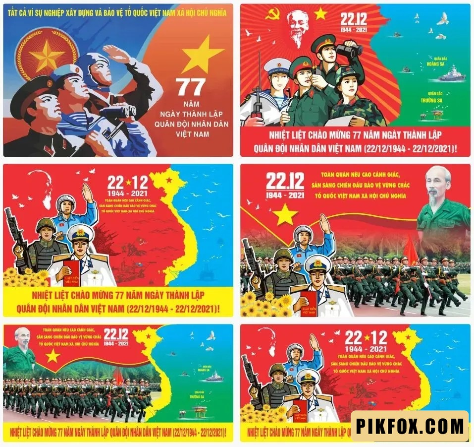 6+ Pano cổ động ngày thành lập QĐND Việt Nam