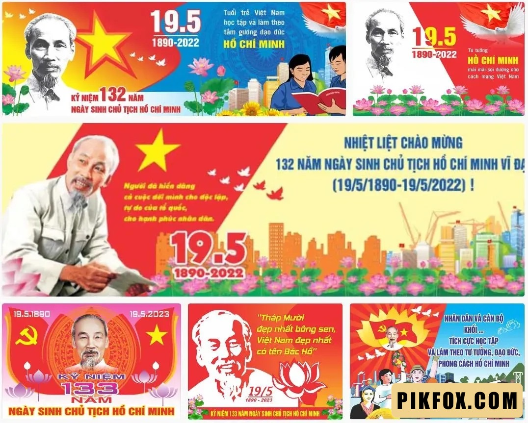 6+ Pano kỷ niệm ngày sinh Chủ Tịch Hồ Chí Minh