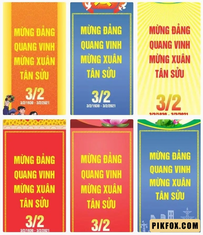 6+ Phướn treo kỷ niệm ngày thành lập ĐCS Việt Nam