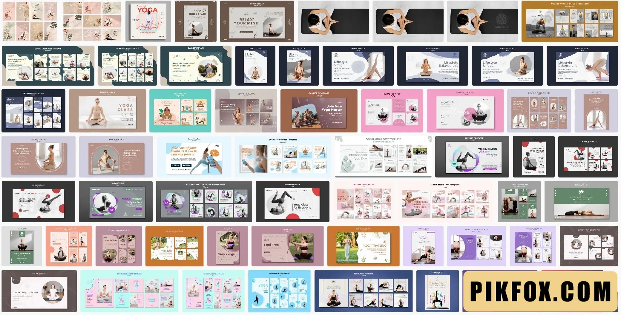 60+ Banner Yoga