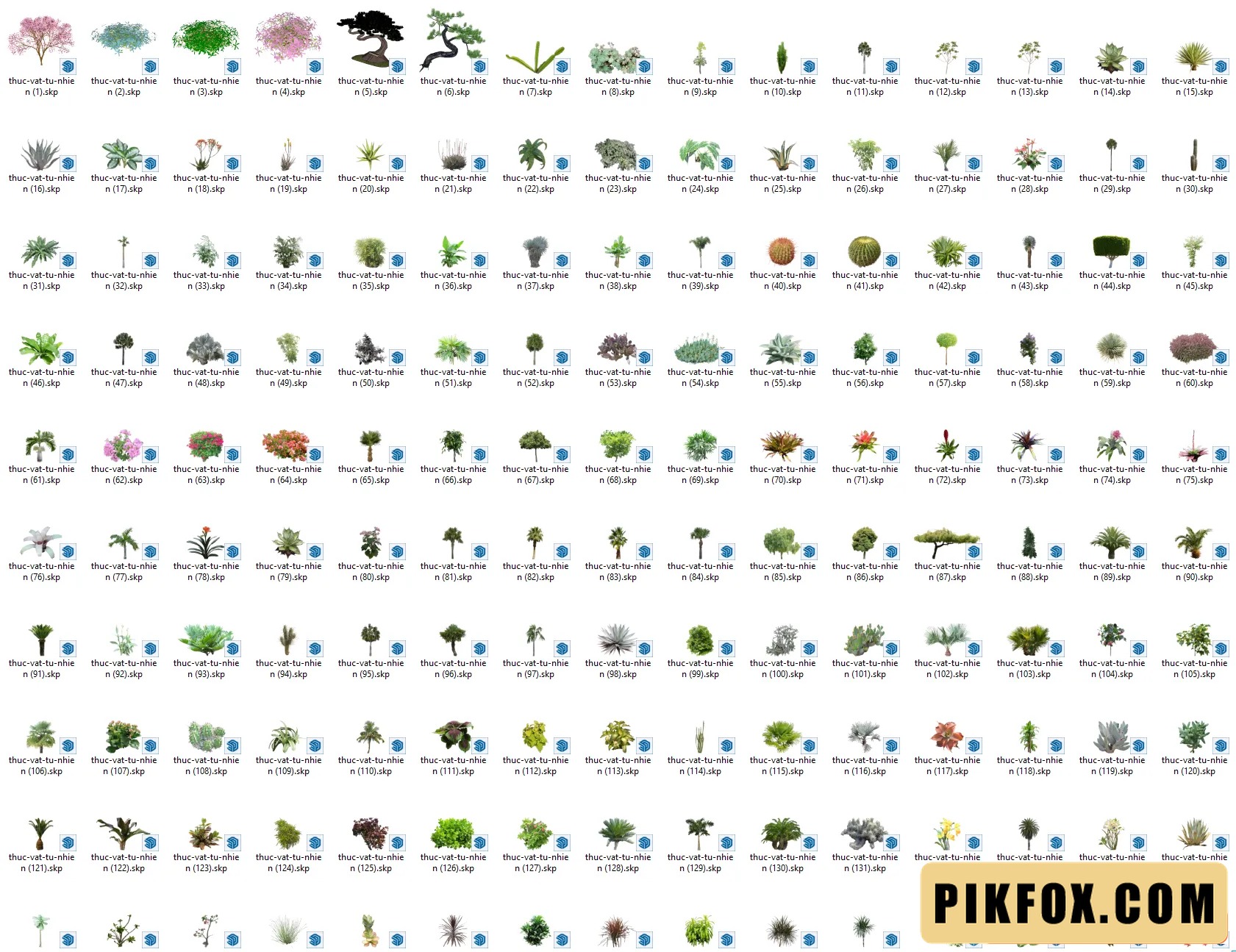 600+ Mô hình thực vật tự nhiên SketchUp