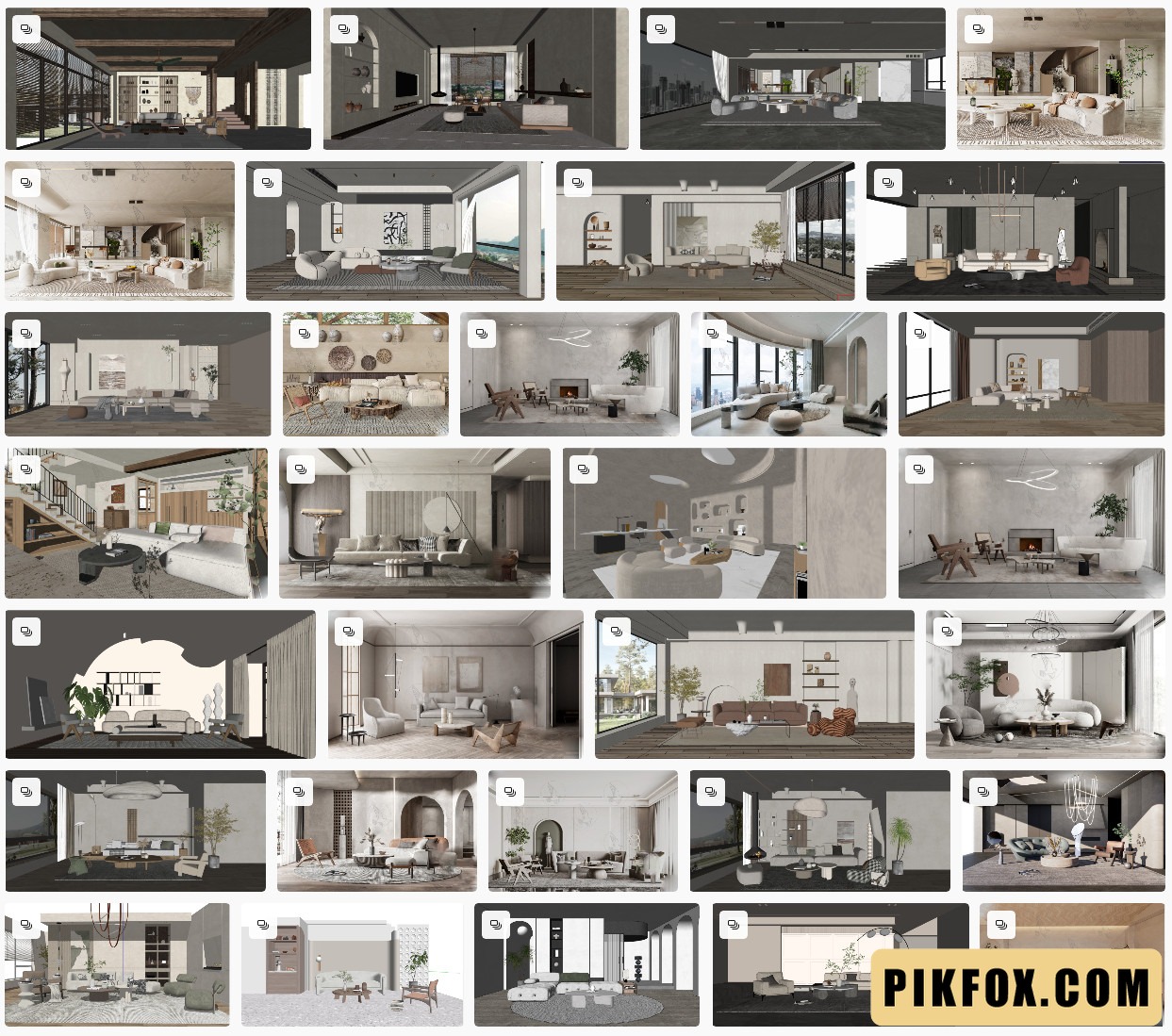 62+ Phòng khách SketchUp