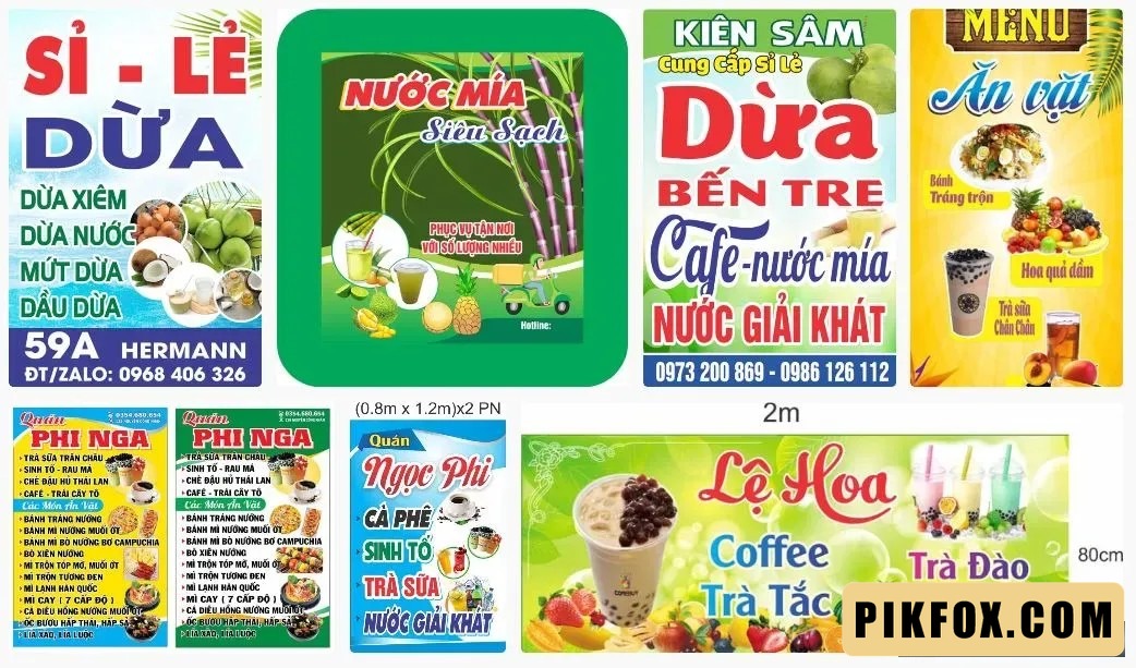 7+ Biển bán nước giải khát