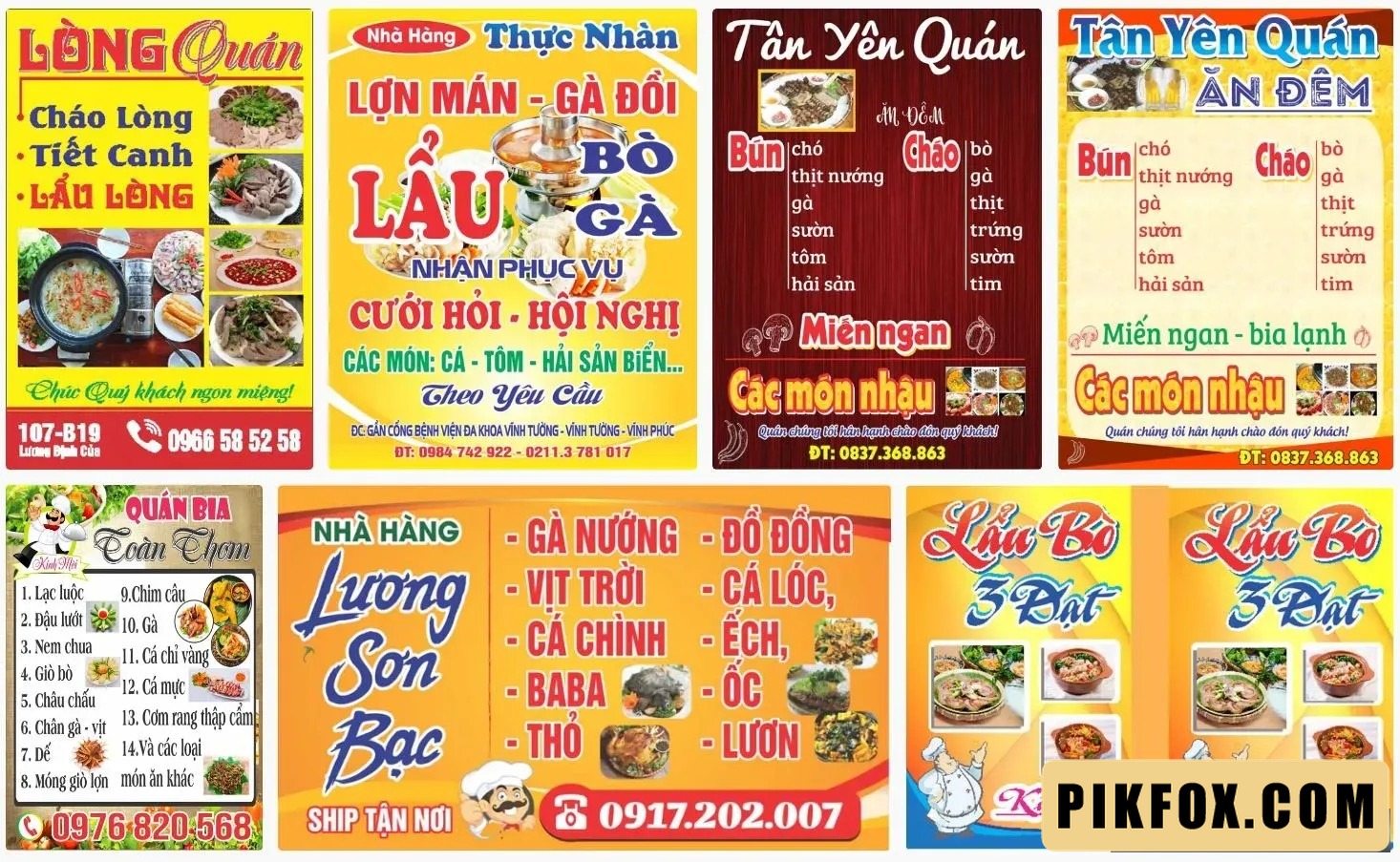 7+ Biển vẫy nhà hàng