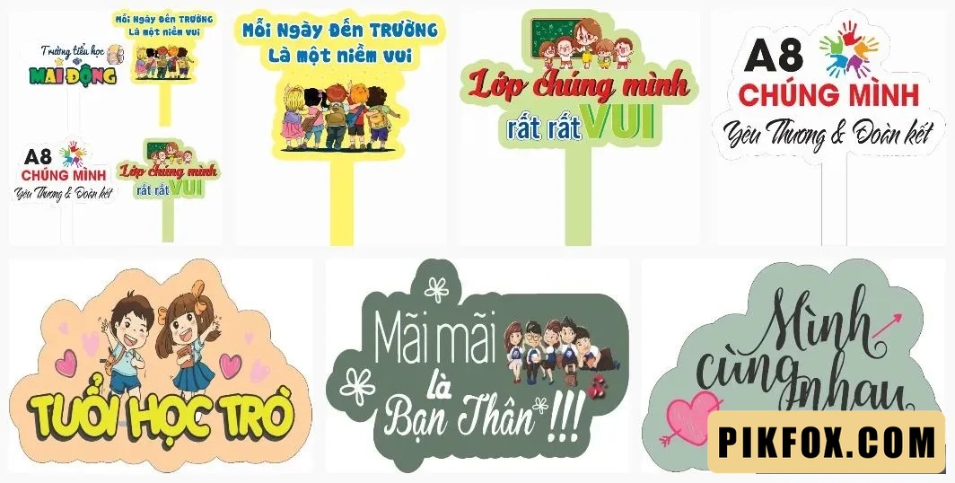 7+ Hashtag cầm tay học sinh