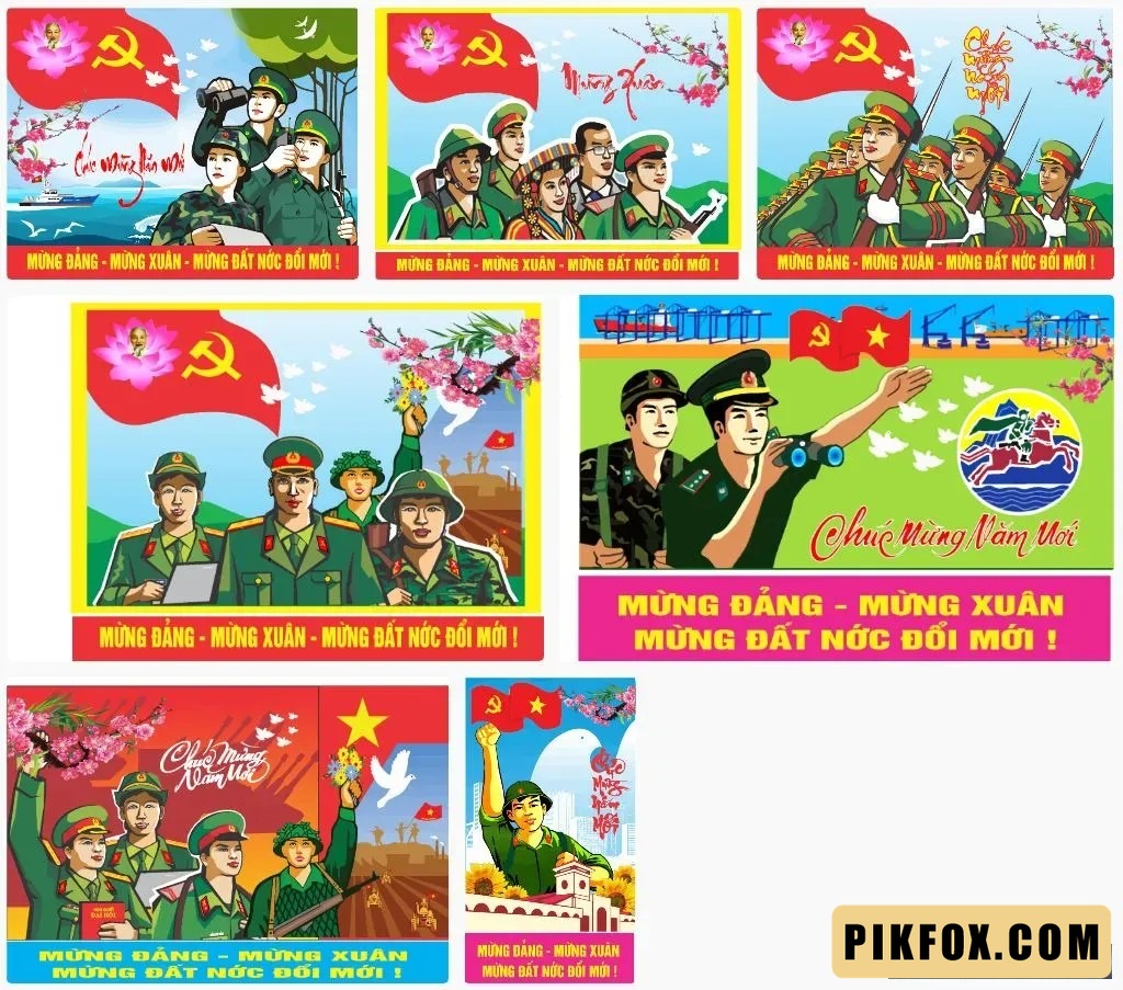 7+ Maket mừng đảng mừng xuân