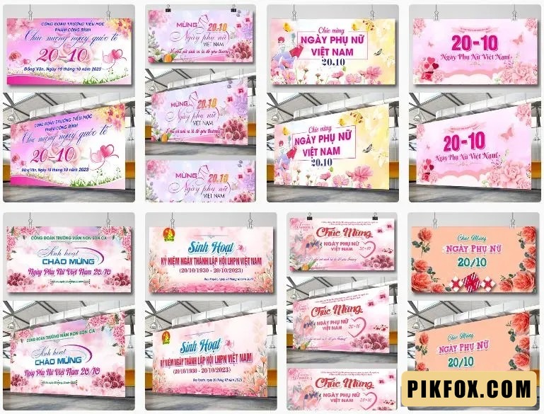 8+ Backdrop mừng ngày phụ nữ Việt Nam