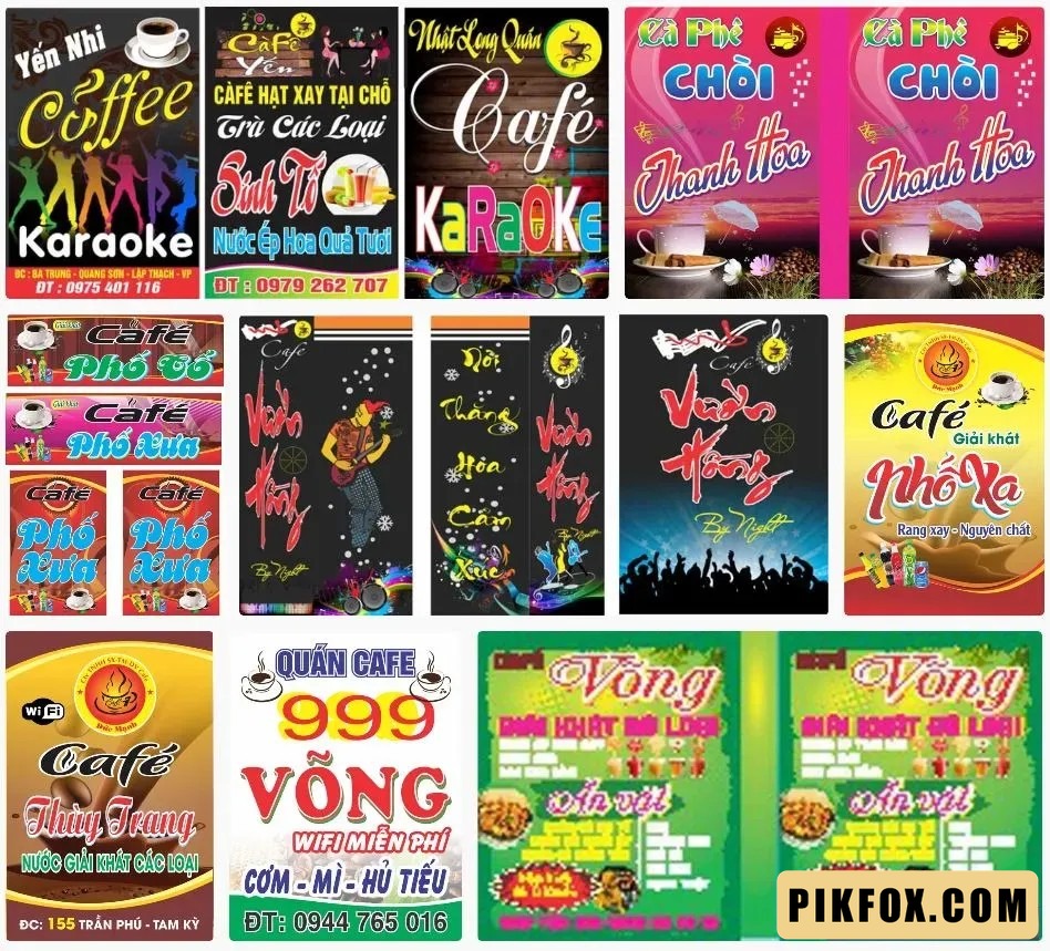 8+ Biển vẫy cà phê