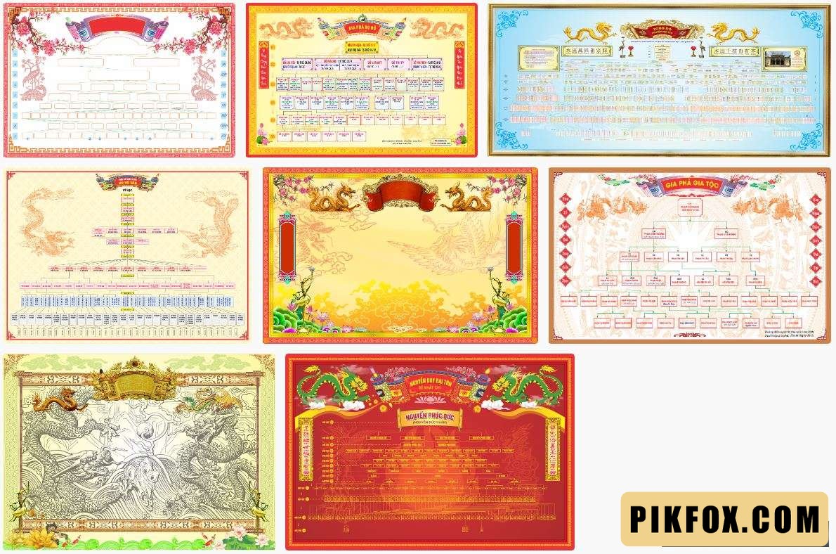 8+ Gia phả gia tộc file corel
