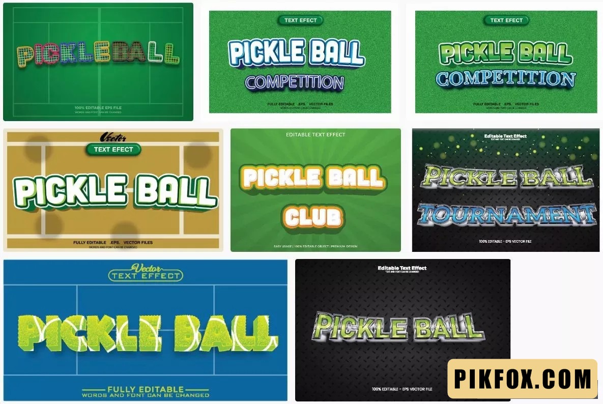 8+ Pickle ball - hiệu ứng chữ
