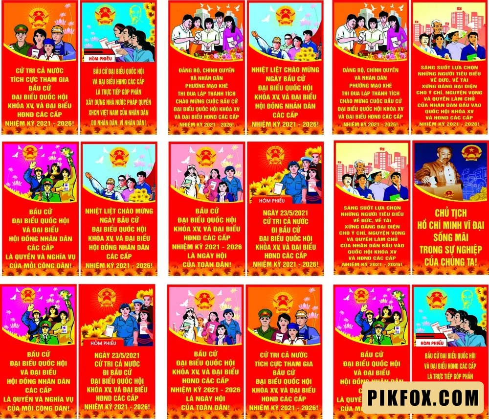 9+ Bộ pano bầu cử đại biểu quốc hội