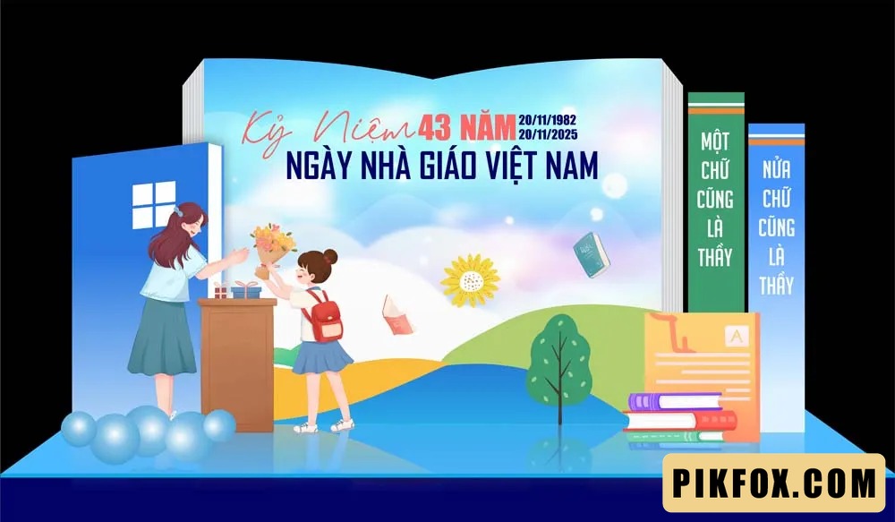 Backdrop checkin ngày Nhà Giáo Việt Nam 20-11 (1)