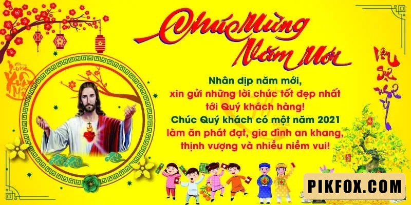 Backdrop chúc mừng năm mới công giáo
