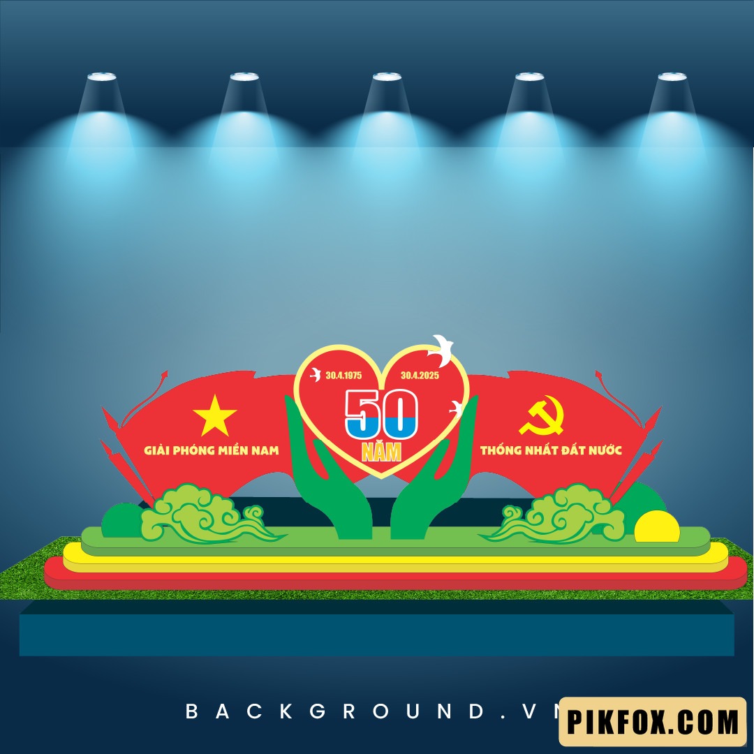 Backdrop chuyên nghiệp cho sự kiện 30-4