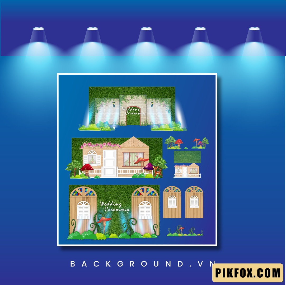 Backdrop cưới mô phỏng khu vườn cổ tích (87)