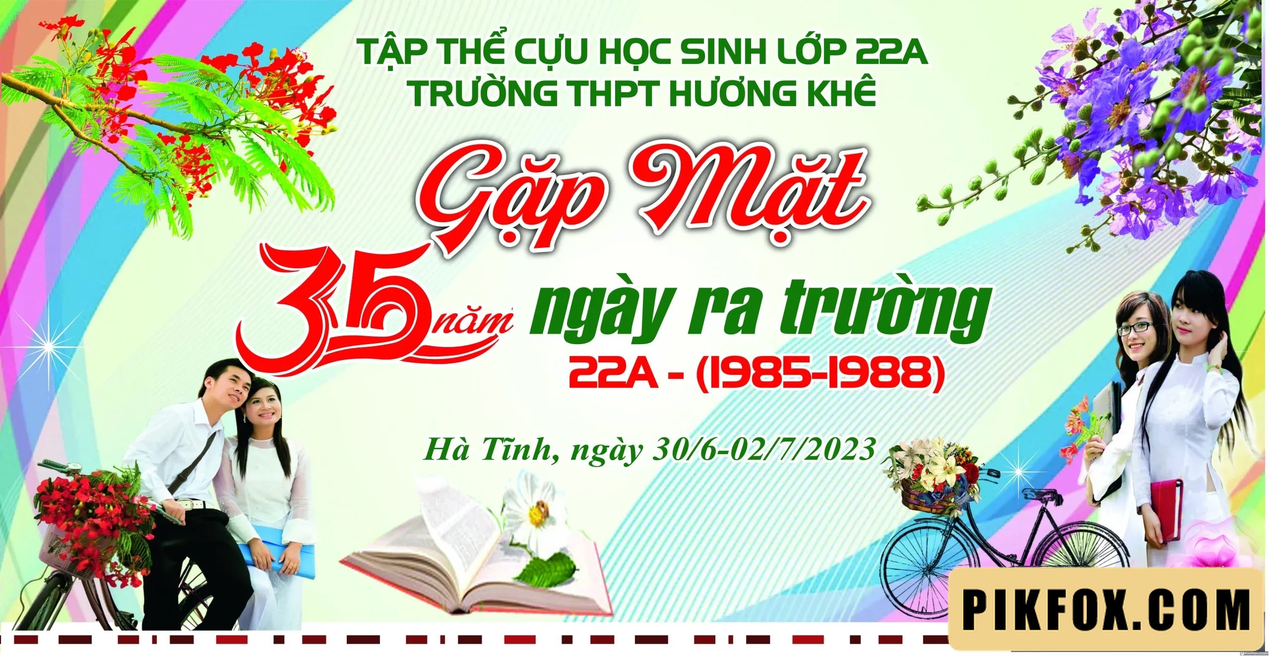 Backdrop họp lớp 35 năm