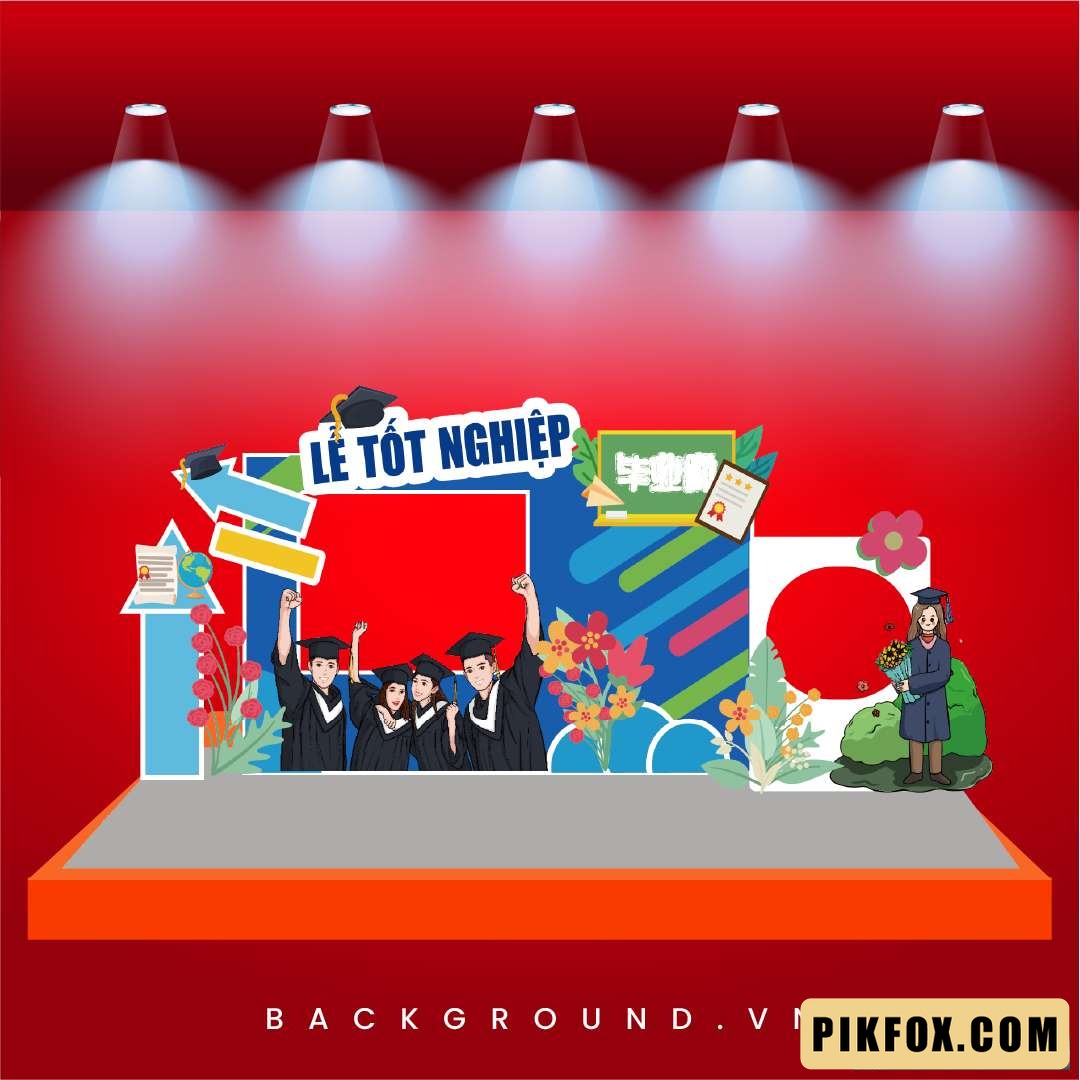 Backdrop Lễ Bế Giảng Cuối Cấp 3
