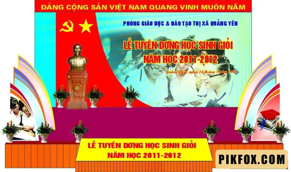 Backdrop lễ tuyên dương học sinh giỏi