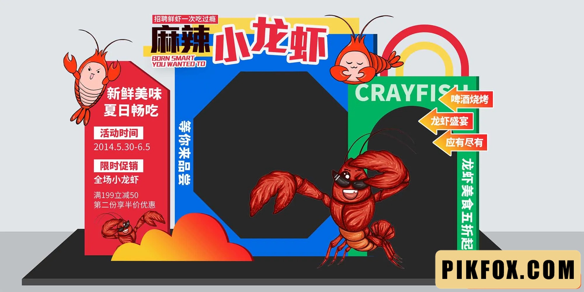 Backdrop trang trí nhà hàng (15)