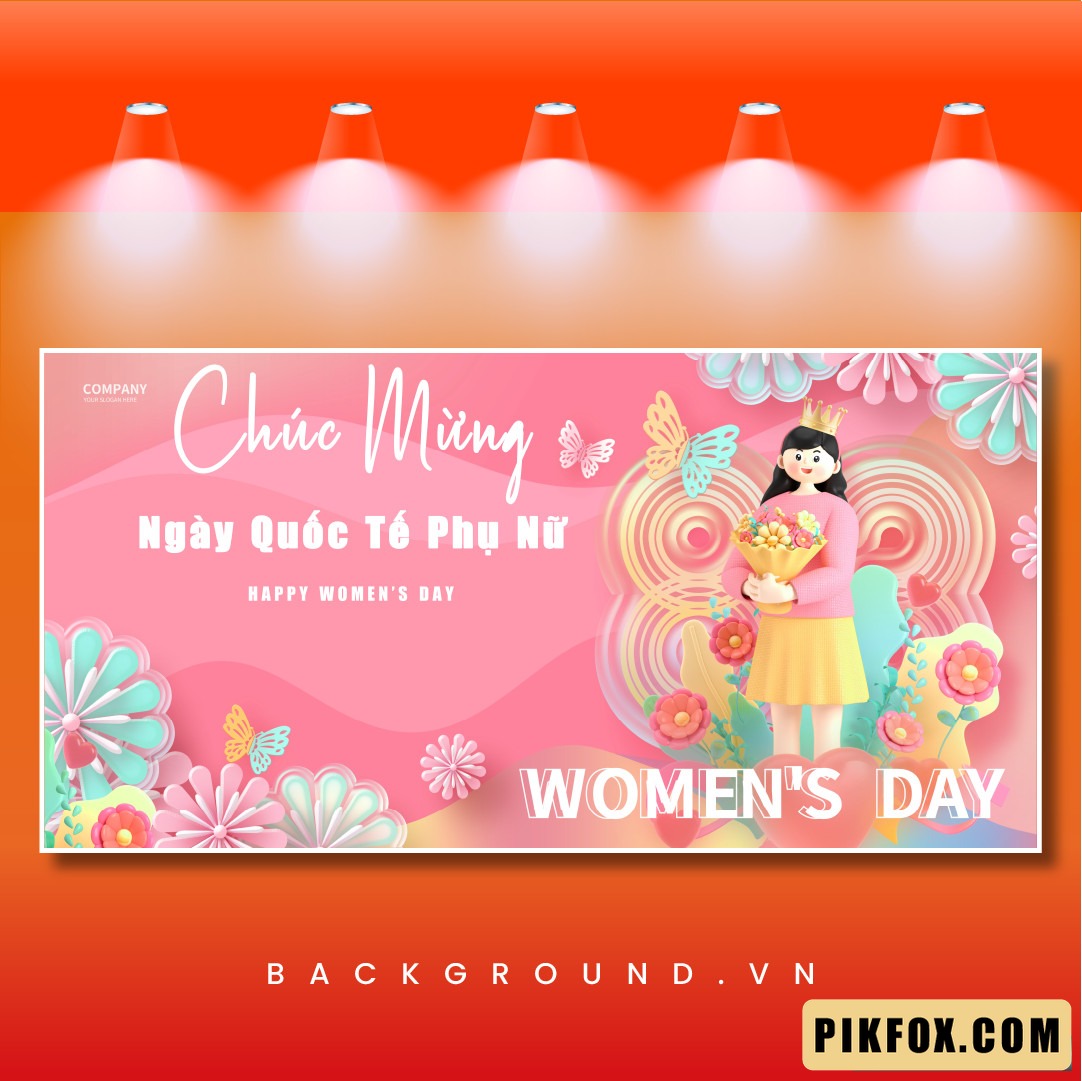 Background chúc mừng ngày 8-3