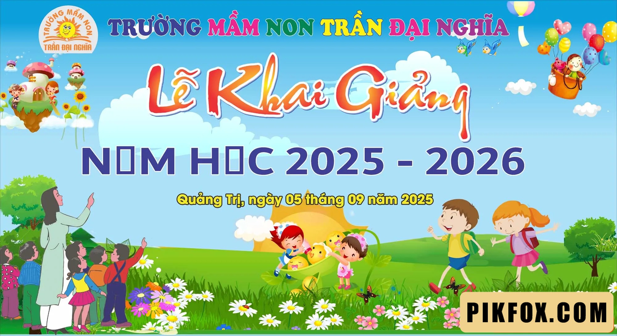 Background khai giảng trường mầm non 2025 (25)