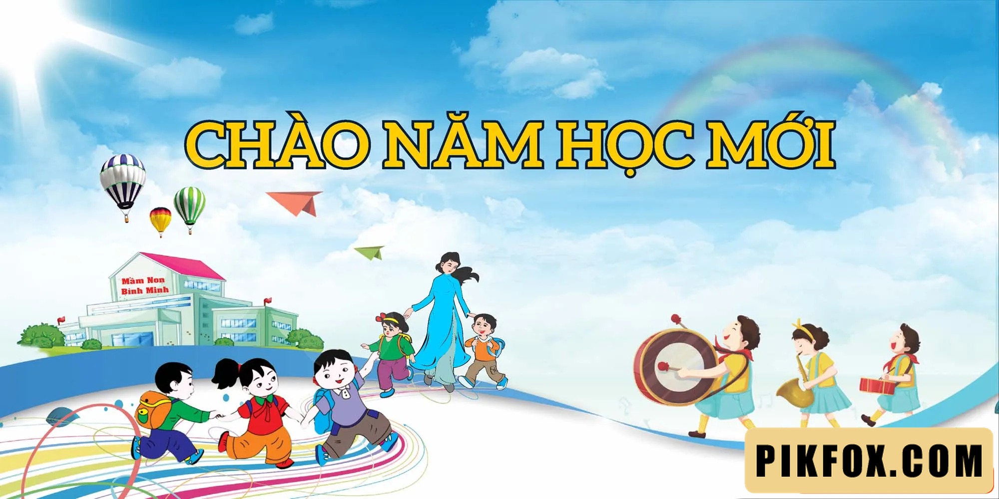 Background khai giảng trường mầm non 2025 (35)