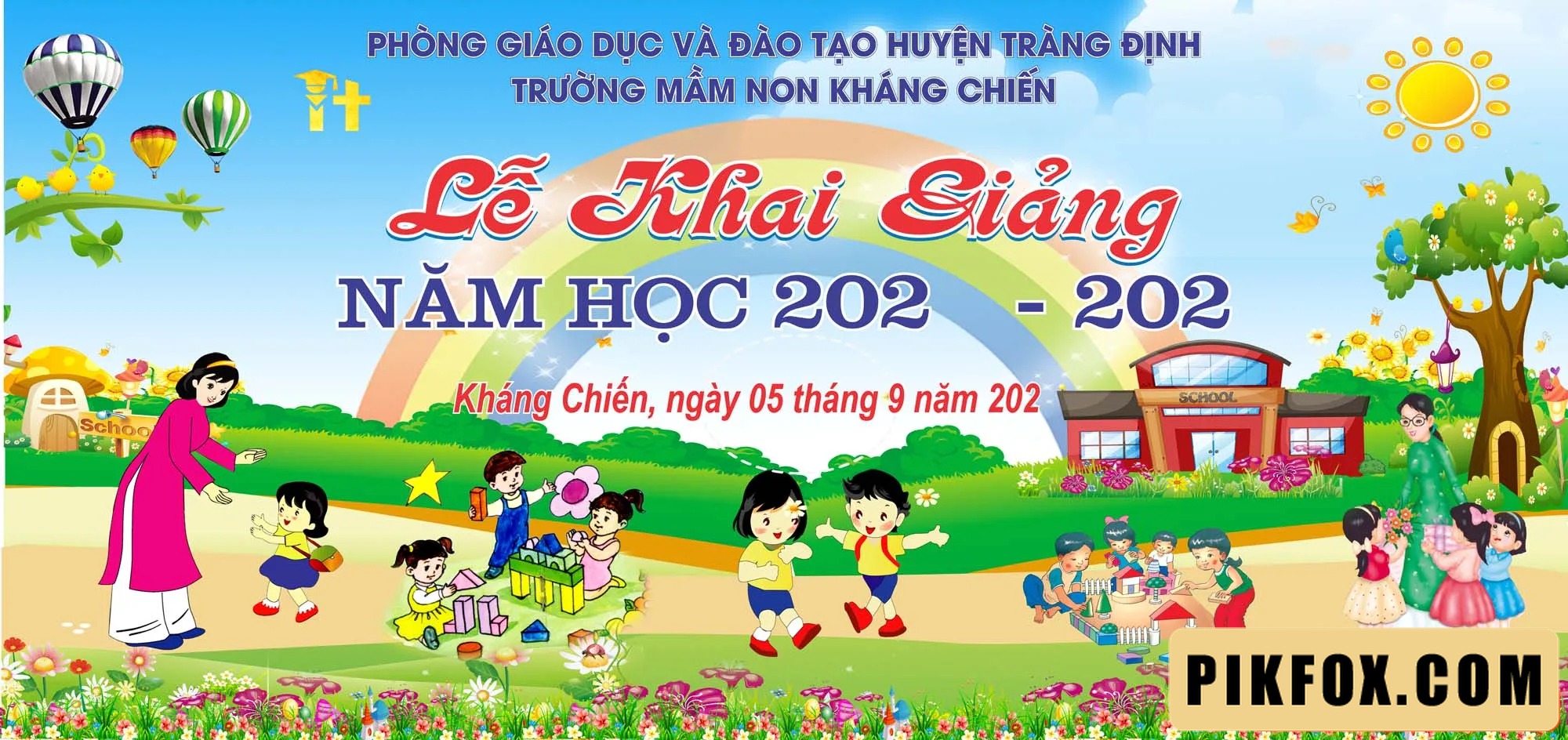 Background khai giảng trường mầm non 2025 (38)