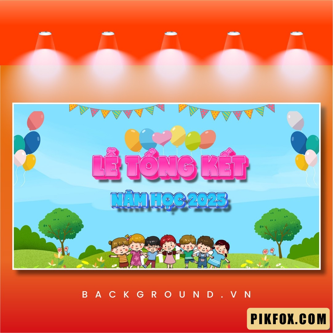 Background lễ tổng kết năm học mầm non (5)