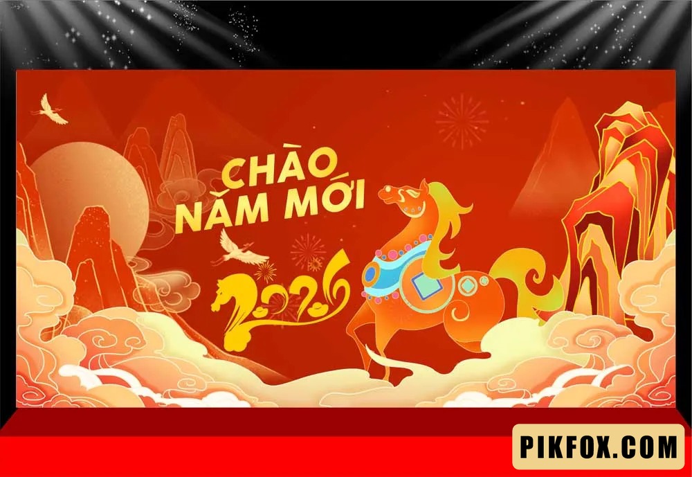 Background - Phông nền sân khấu Tết 2026 (235)