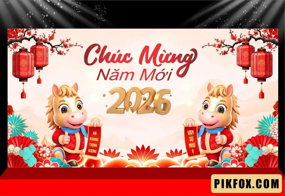 Background - Phông nền sân khấu Tết 2026 (236)