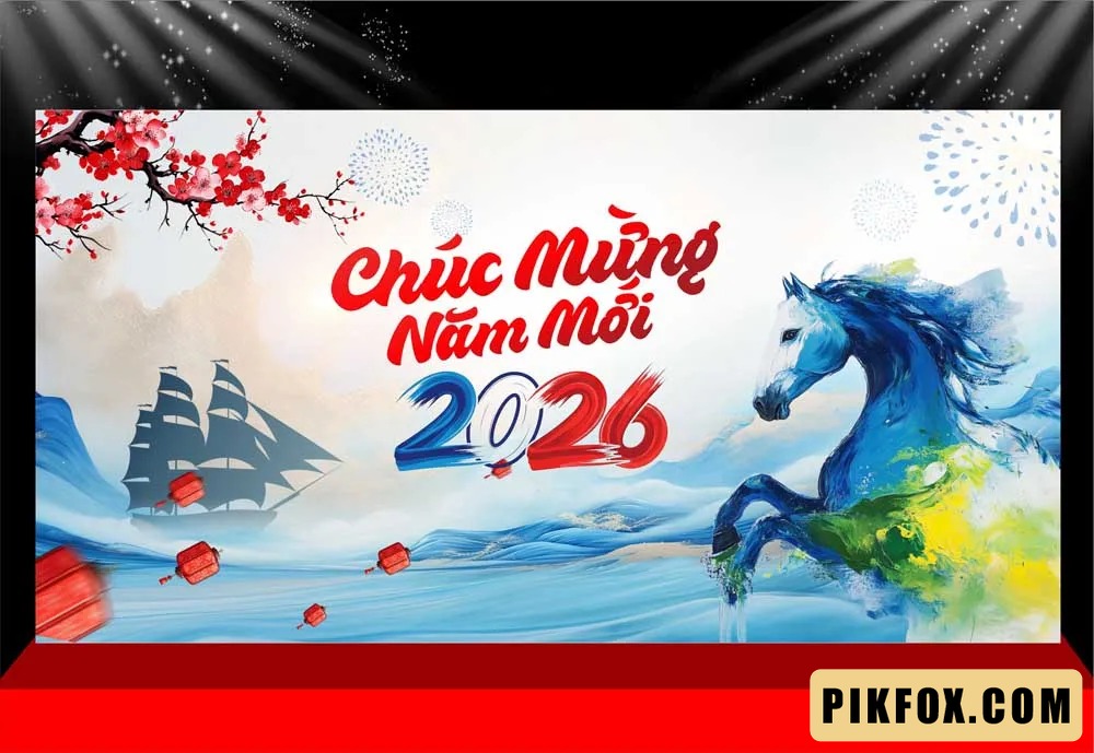 Background - Phông nền sân khấu Tết 2026 (237)