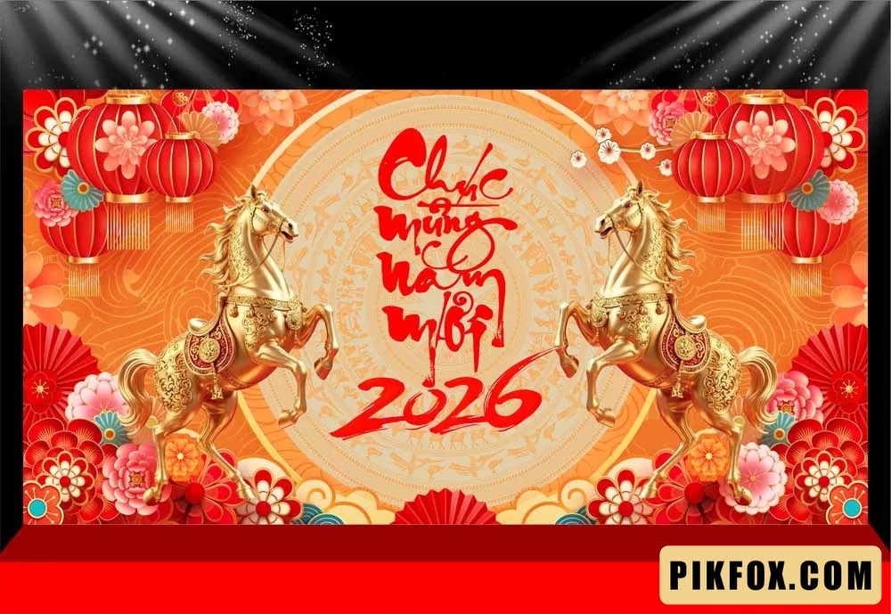 Background - Phông nền sân khấu Tết 2026 (238)