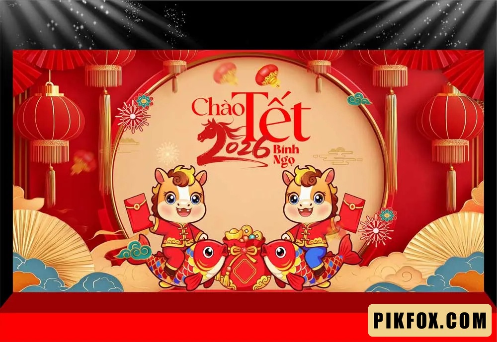 Background - Phông nền sân khấu Tết 2026 (246)