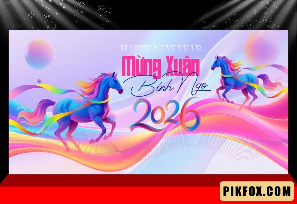 Background - Phông nền sân khấu Tết 2026 (251)