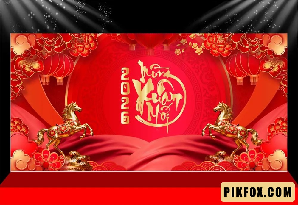 Background - Phông nền sân khấu Tết 2026 (253)
