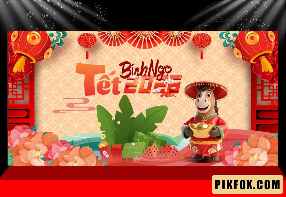 Background - Phông nền sân khấu Tết 2026 (254)