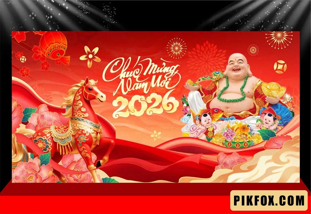 Background - Phông nền sân khấu Tết 2026 (255)