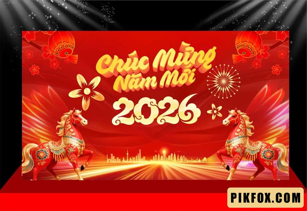Background - Phông nền sân khấu Tết 2026 (256)