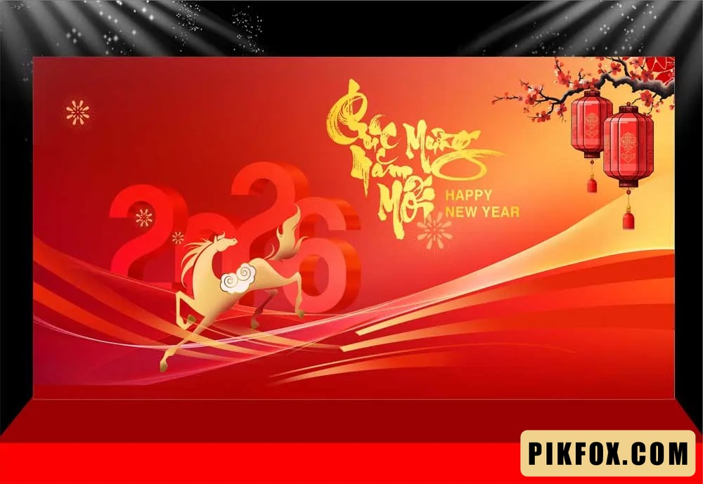 Background - Phông nền sân khấu Tết 2026 (263)