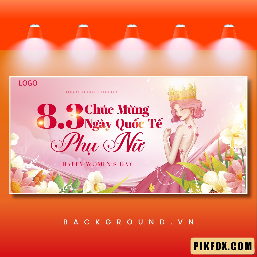 Background sân khấu ngày 8-3